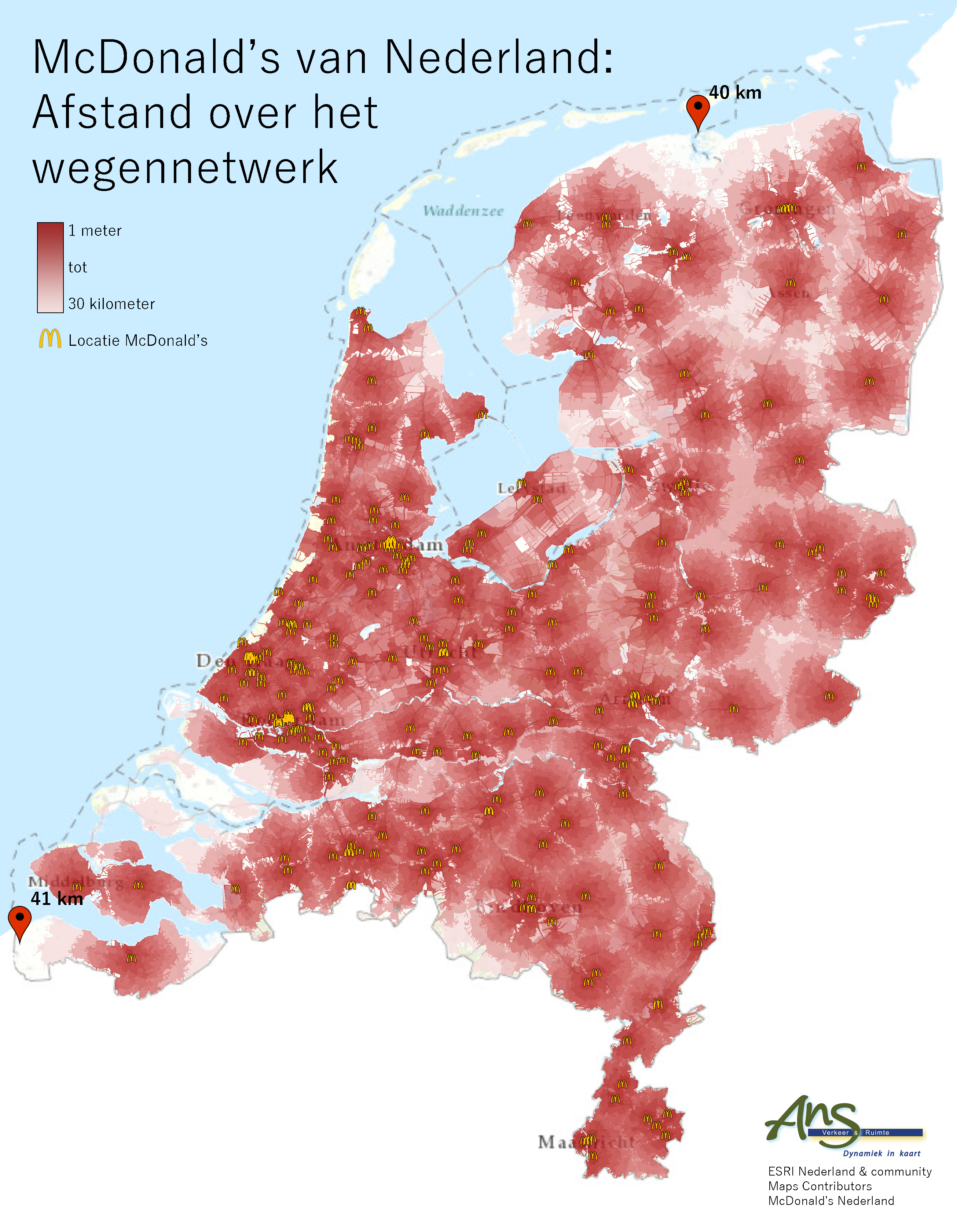 wat is het bereik van McDonald's in Nederland?